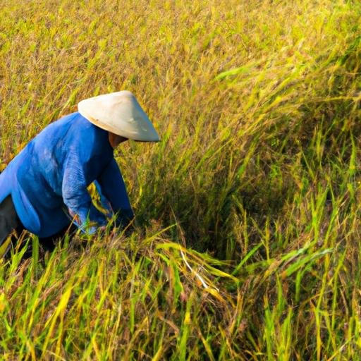 Nông dân thu hoạch lúa tại Xã Xuân Tây