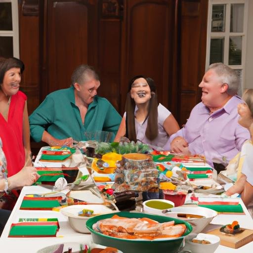 Một gia đình tụ họp ăn tối trong dịp đặc biệt 4 năm trước.