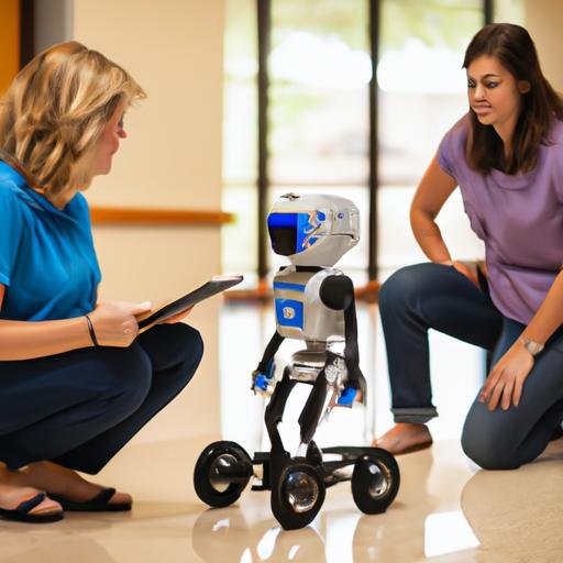 Giáo viên sử dụng tia robot để hỗ trợ học sinh trong giảng dạy