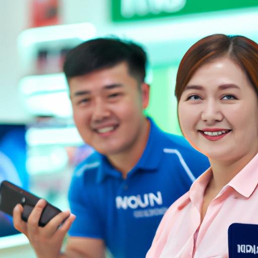 Khách hàng hài lòng với sự giúp đỡ từ nhân viên Nam Sơn Mobile.