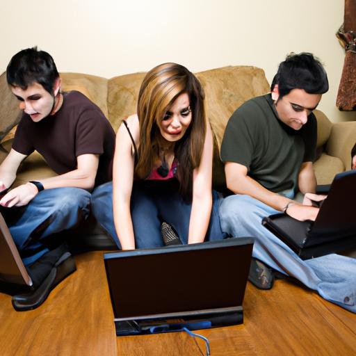 Một nhóm bạn ngồi chơi game mới nhất trong series 'inside full crack pc' trên các màn hình laptop của mình.