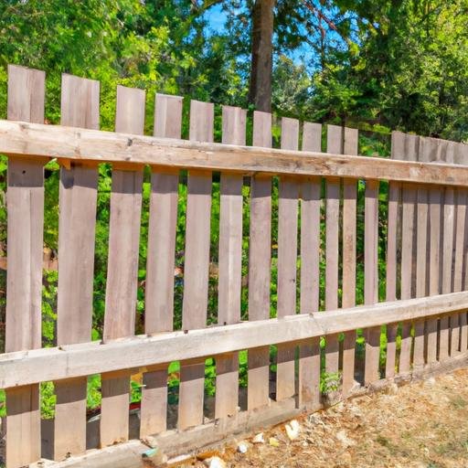 Hàng rào gỗ được bảo quản tốt trên một khu đất đô thị.