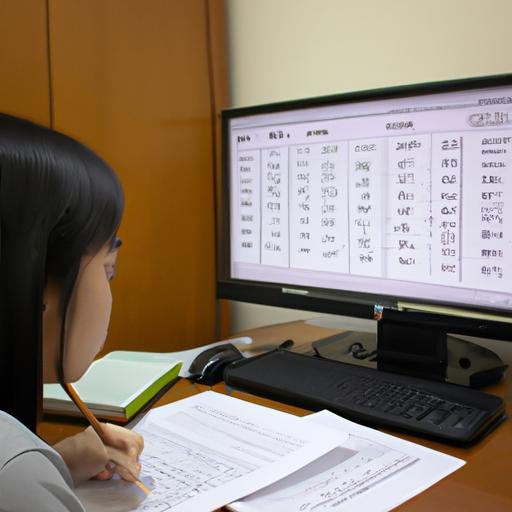 Hình ảnh học sinh ngồi trước màn hình máy tính, làm bài thi thử trực tuyến.