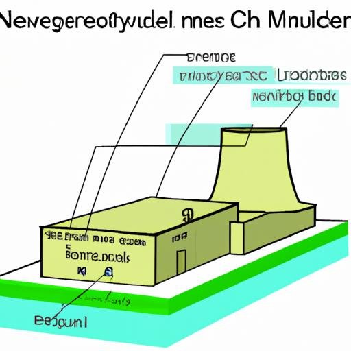 Hình ảnh nhà máy điện hạt nhân sản xuất điện năng được đo bằng đơn vị MEV.