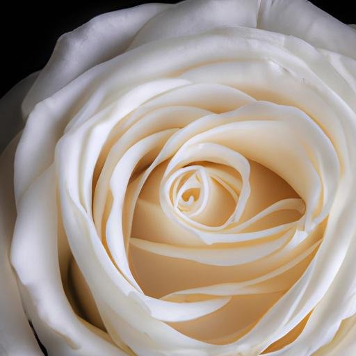 Một bông hoa hồng trắng tinh khôi được chụp từ gần