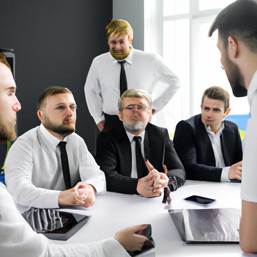 Nhóm nhân viên đang họp để thảo luận chiến lược và kỹ thuật bán hàng.