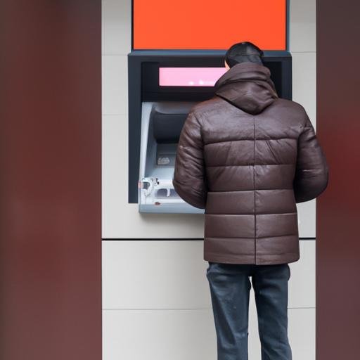 Khách hàng sử dụng máy ATM tại cửa hàng của Ngân hàng VIB