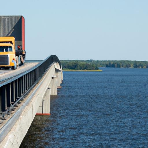 Lái xe tải qua cầu trên con sông rộng và sâu. Tận hưởng cảm giác này thông qua trò chơi Truck Simulator Vietnam miễn phí.