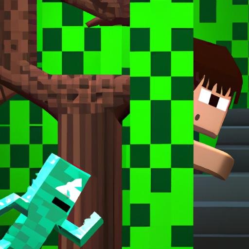 Một Creeper vô tình tiến đến gần và tấn công người chơi trong Minecraft.