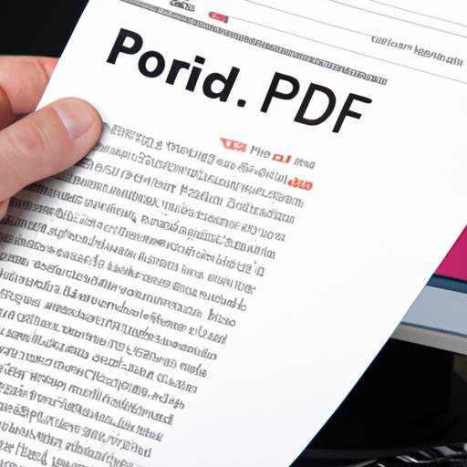Một người cầm một tài liệu PDF, trong khi màn hình máy tính hiển thị tài liệu Corel.