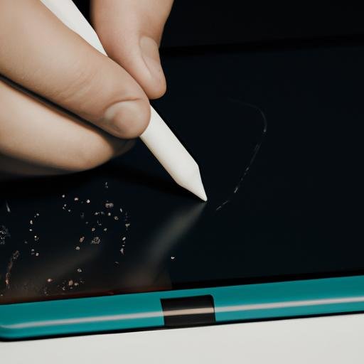 Người sử dụng bút cảm ứng để vẽ một bức tranh hoạt hình trên iPad Pro 10.5.