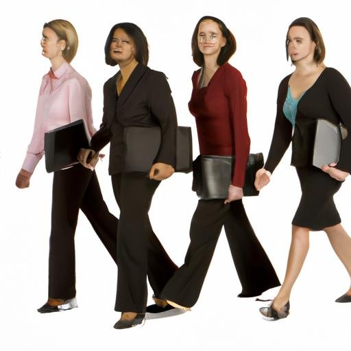 Nữ giới công sở tự tin bước đi với túi xách đựng laptop nữ