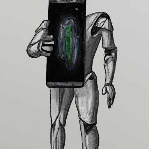 Robot Android được tạo hình bằng mô hình cây cùng với điện thoại Samsung S7 Edge sau khi Root S7 Edge Android 8
