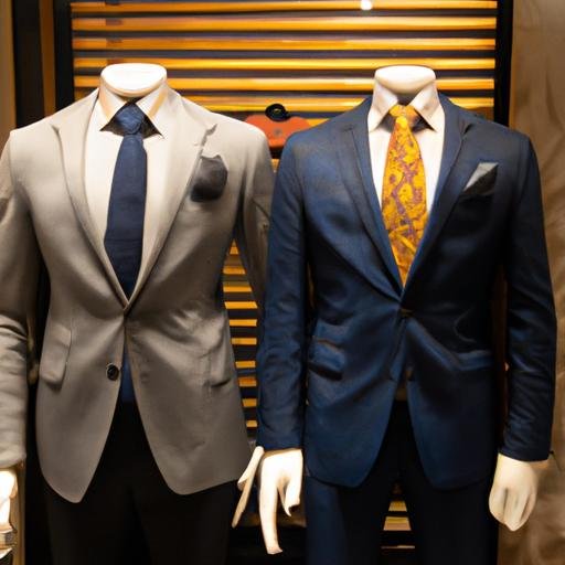 Sân khấu trưng bày của cửa hàng Rush Man giới thiệu bộ sưu tập mới nhất của họ gồm áo sơ-mi và bộ vest