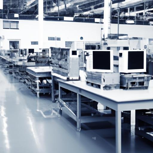 Sàn nhà máy rộng lớn sản xuất phần cứng máy tính