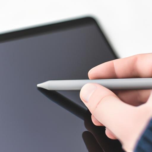 Tay cầm iPad Pro 10.5 cùng với bút cảm ứng bên cạnh.