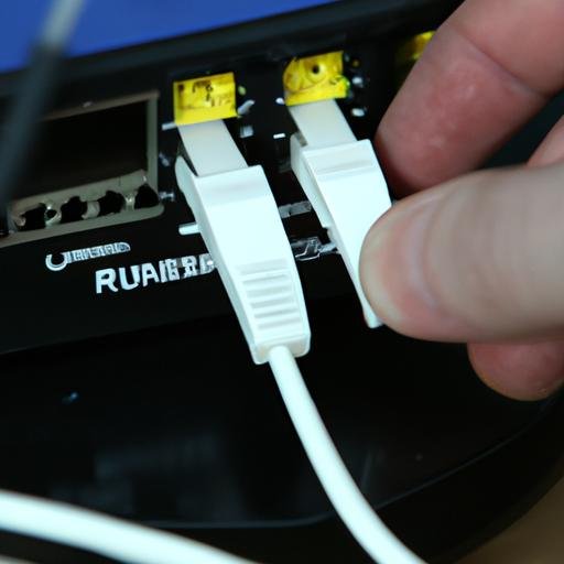 Tay người dùng điều chỉnh các dây cáp của router