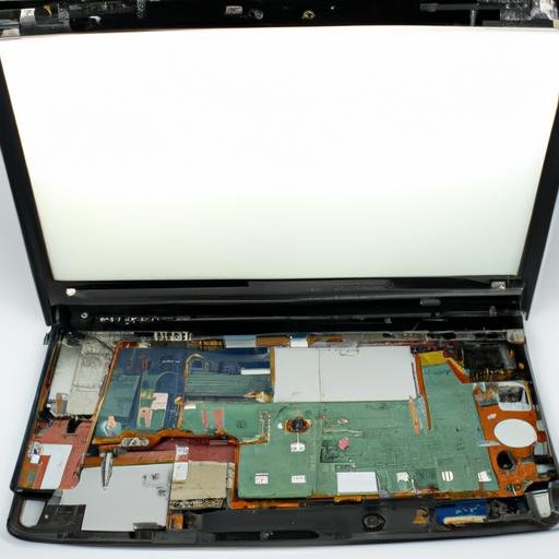 Một chiếc laptop Acer đang được tháo ra để sửa chữa