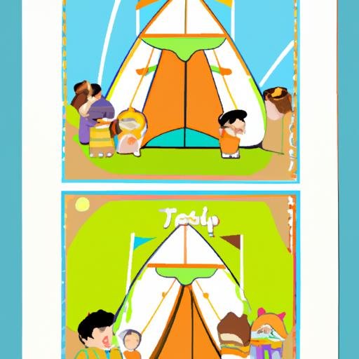 Thiết kế Tent Card vui nhộn với minh họa hoạt hình.