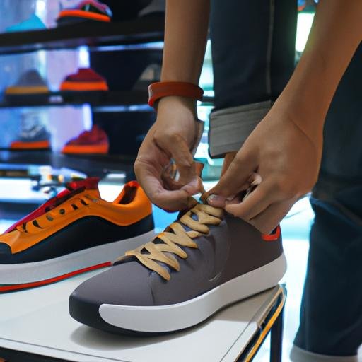Thử giày Sneakers phong cách tại Shop giày nam thủ dầu một.