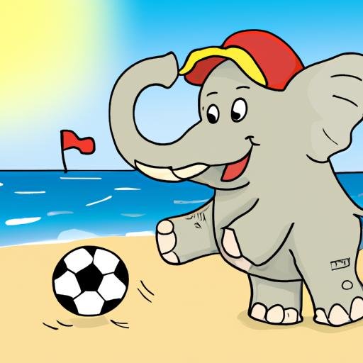 Con voi đang chơi bóng đá trên bãi biển
