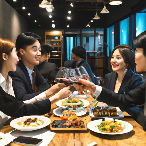 Đội ngũ nhân viên Woori Bank ăn tối đồng đội để kỷ niệm kết thúc chiến dịch tuyển dụng thành công.