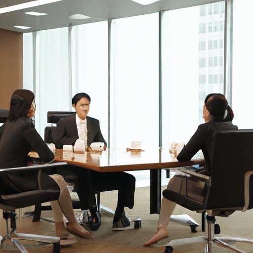Phỏng vấn với nhân viên tuyển dụng của Woori Bank trong phòng họp rộng.