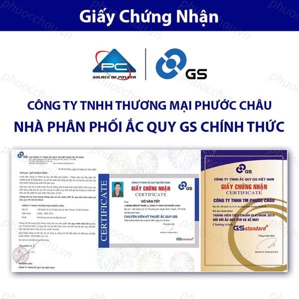 Đơn vị phân phối ắc quy GS 12V chính hãng có thể kể đến như Phước Châu