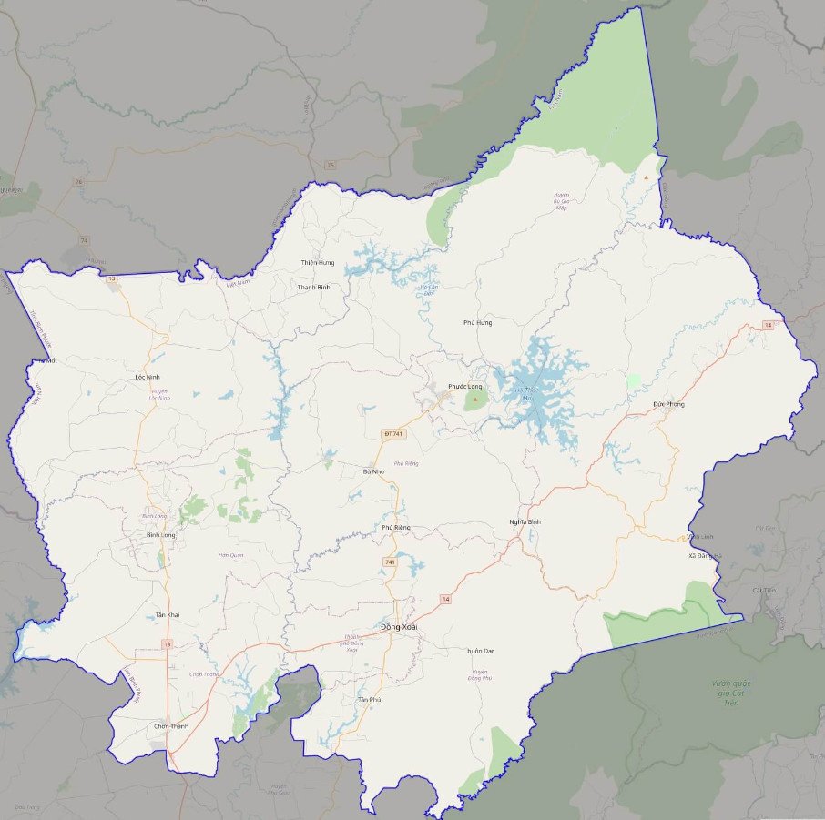 Bản đồ quy hoạch tỉnh Bình Phước