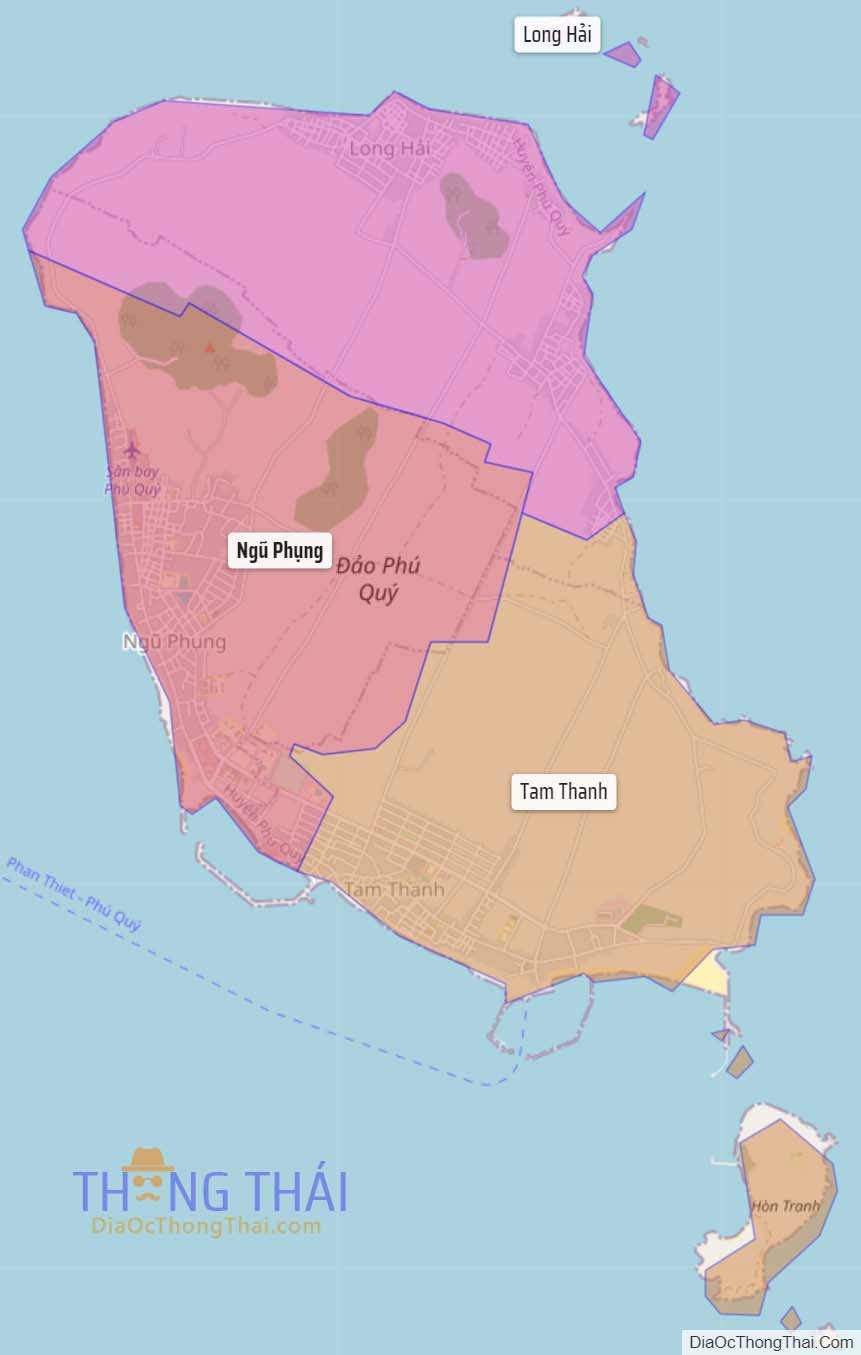 Bản đồ huyện Phú Quí.