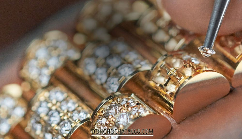 Tổng quan về kỹ thuật chế tác đồng hồ Rolex Full Diamond
