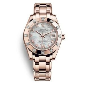Rolex Pearlmaster 34 81315 Mother of Pearl Diamond VI Dial Pearlmaster Bracelet