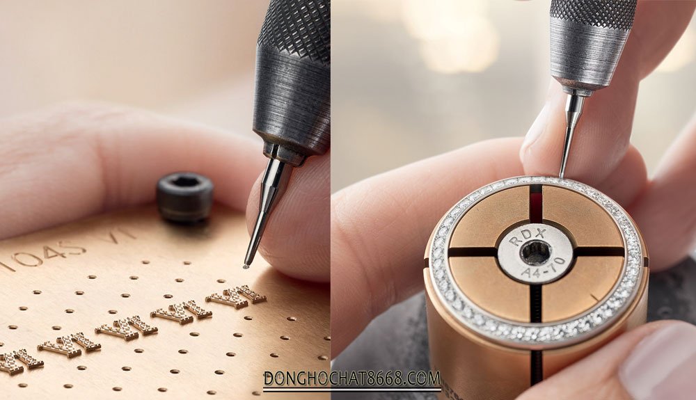 Kỹ thuật khảm kim cương lên đồng hồ của Rolex