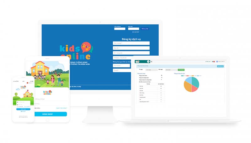KidsOnline là hệ thống phần mềm quản lý phổ biến hiện nay
