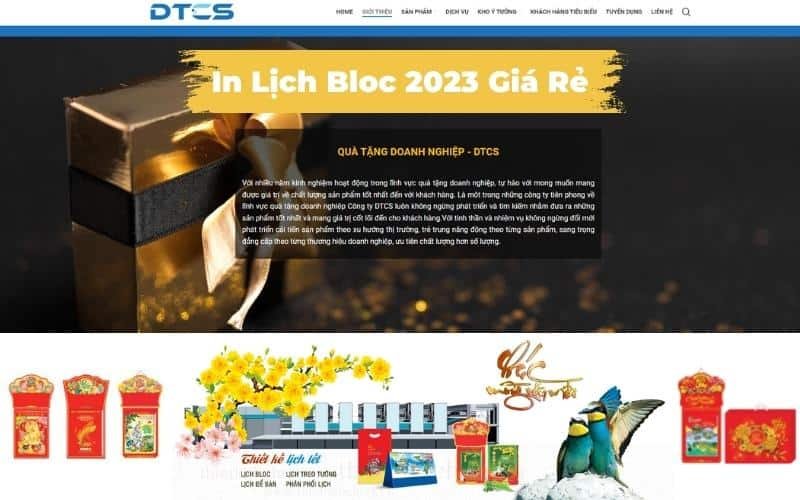 DTCS Gift - Đơn vị In Lịch Bloc 2023 Giá Rẻ tại TP.HCM.
