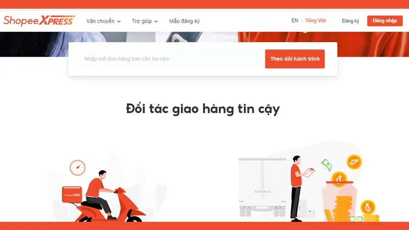 Tra cứu thông qua trang web Shopee